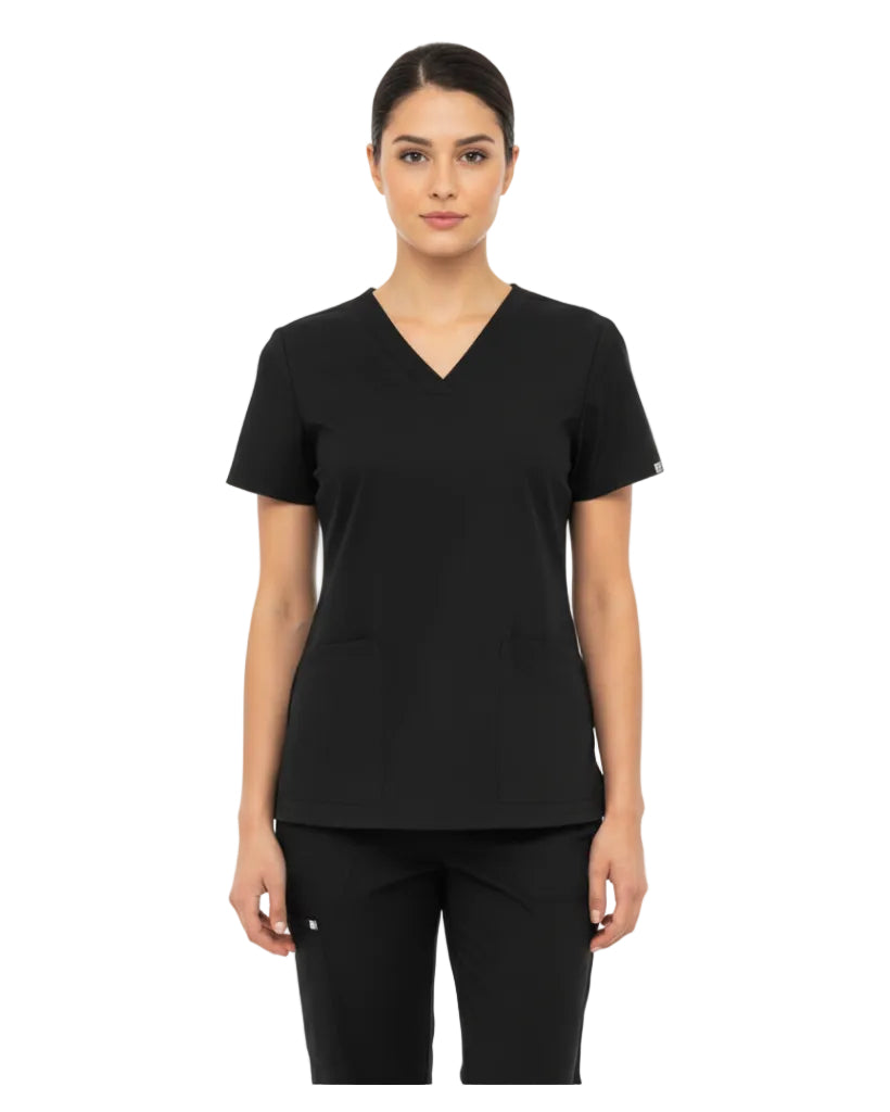 Puisis Classic Performance Scrub Set – Midnight Black