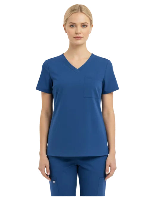 Puisis Premium Scrubs in cobalt blue worn by medical staff