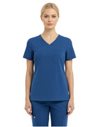 Puisis Premium Scrubs in cobalt blue worn by medical staff